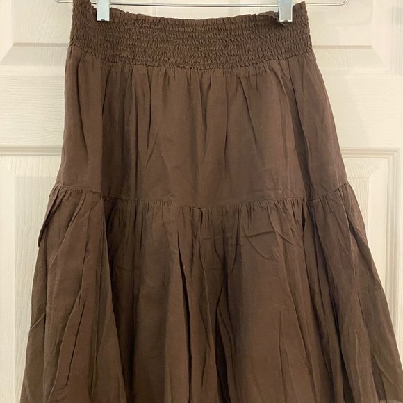 Old Navy Cotton Knee length Brown Skirt - Picture 1 of 3